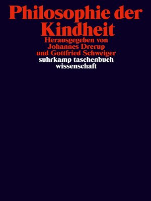 cover image of Philosophie der Kindheit